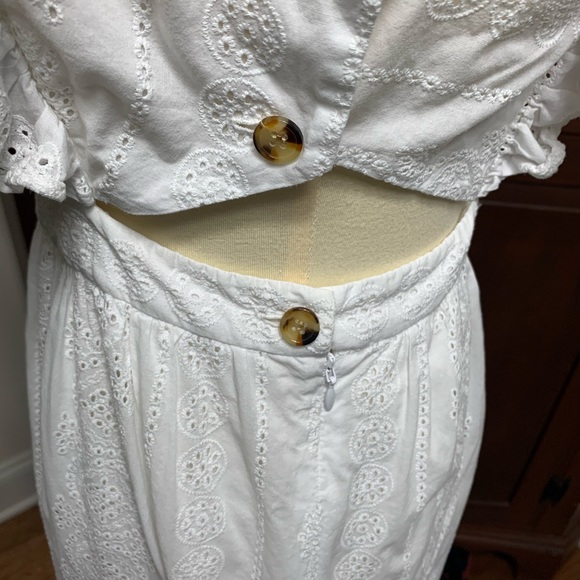 MADEWELL white eyelet apron dress 4 XS - Picture 9 of 11